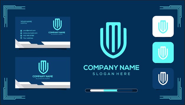 Vector MV monogram logo template