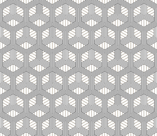 Vector naadloos geometrisch patroon Klassiek Chinees oud ornament aangepast aan moderne trends Volledig bewerkbare lineaire achtergrond met uitknipmasker kunt u de dikte van de lijnenkleursamenstelling wijzigen