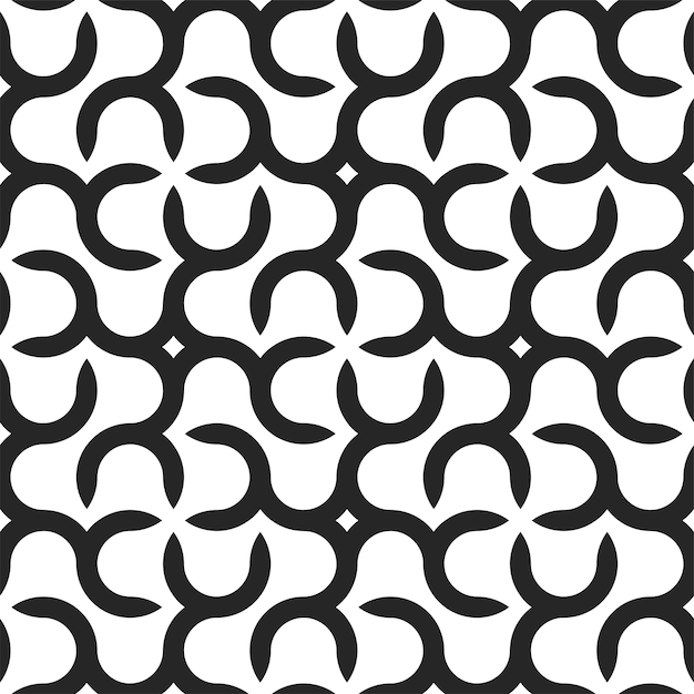 Vector naadloos geometrisch patroon met creatieve vormen Eindeloze monochrome achtergrond