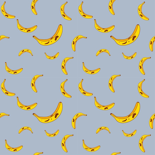Vector naadloos patroon met bananen