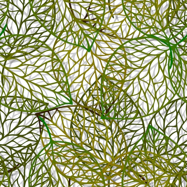 Vector naadloos patroon met bladerenillustratie