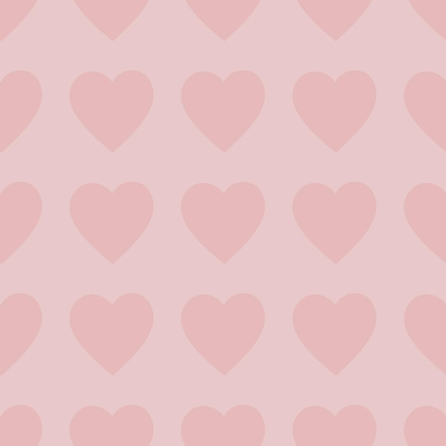 Vector naadloos patroon met hartjes op een roze achtergrond