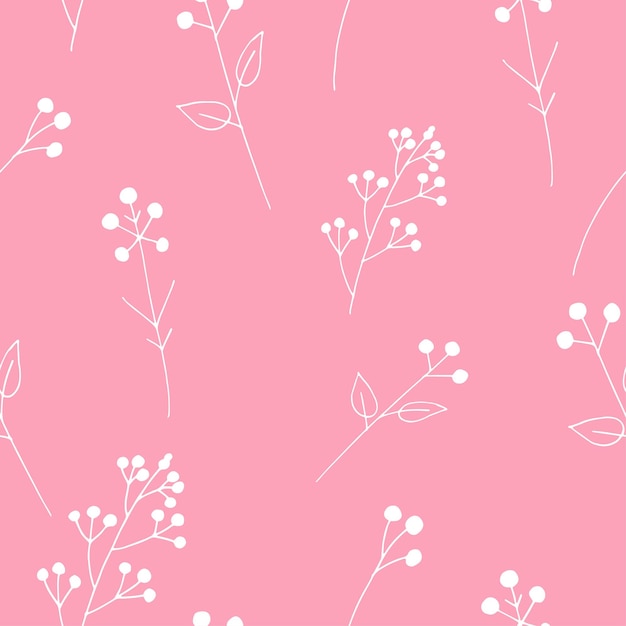 vector naadloos patroon met schattige bloemen in boho-stijl