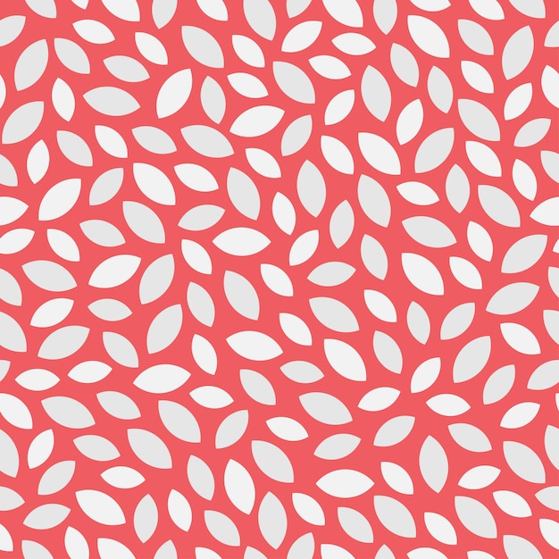 Vector naadloos patroon met witte en grijze bloemblaadjes en roze background