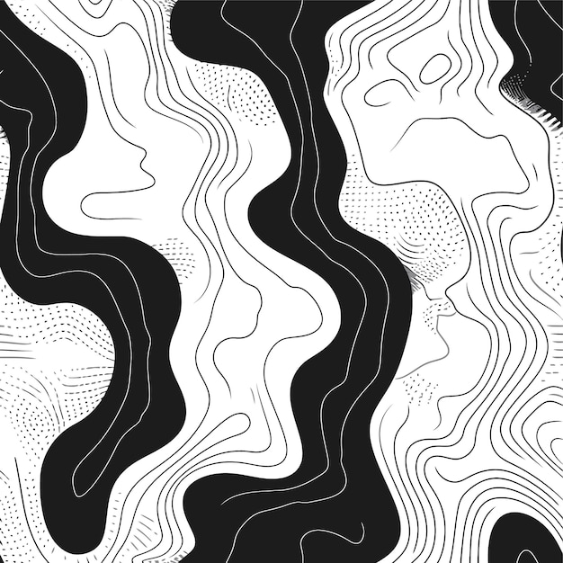 vector naadloos patroon ontwerp textuur een zwart-wit illustratie van een lijn van verschillende vormen