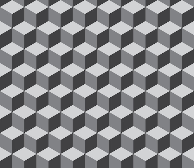 Vector naadloos patroon van 3d isometrisch raster
