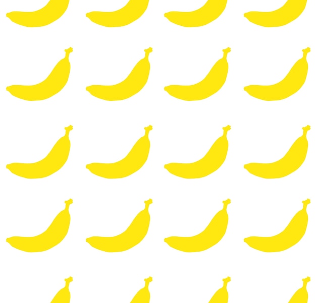 Vector naadloos patroon van banaansilhouet