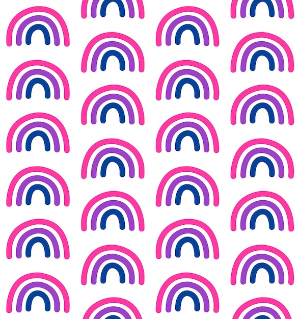 Vector naadloos patroon van biseksuele vlagregenboog