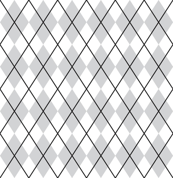 Vector naadloos patroon van grijze platte geruite cheque