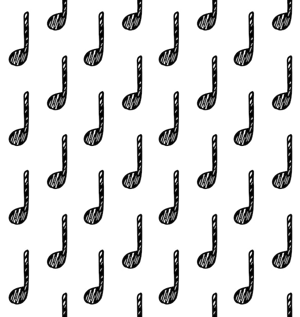 Vector naadloos patroon van muzieknoten