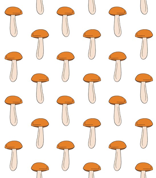 Vector naadloos patroon van oranje kopboletus