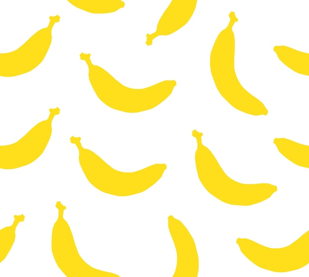 Vector naadloos patroon van platte banaan