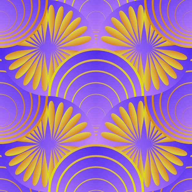Vector naadloze gestructureerde abstracte achtergrond in blauwe kleur gecombineerd met gele kleur