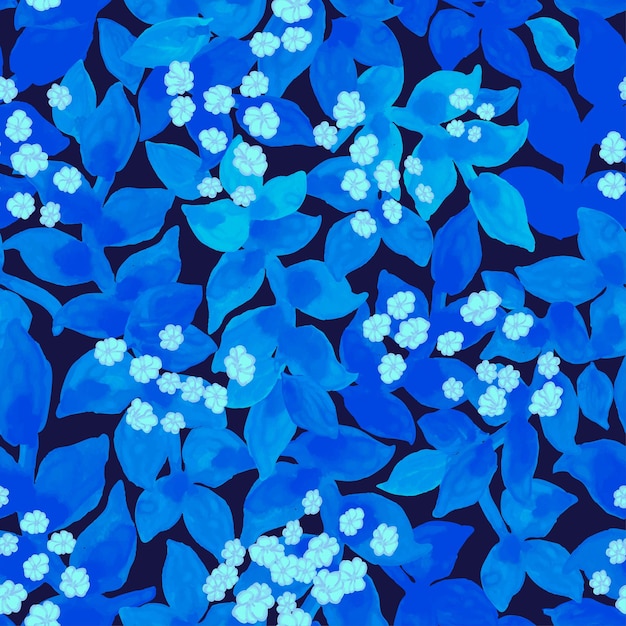Vector naadloze hand getrokken bloemenachtergrond Achtergrond met waterverfbloemen Naadloos patroon