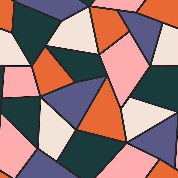 Vector naadloze kleur veelhoekige geometrische patroon Hedendaagse herhaalbare abstracte background