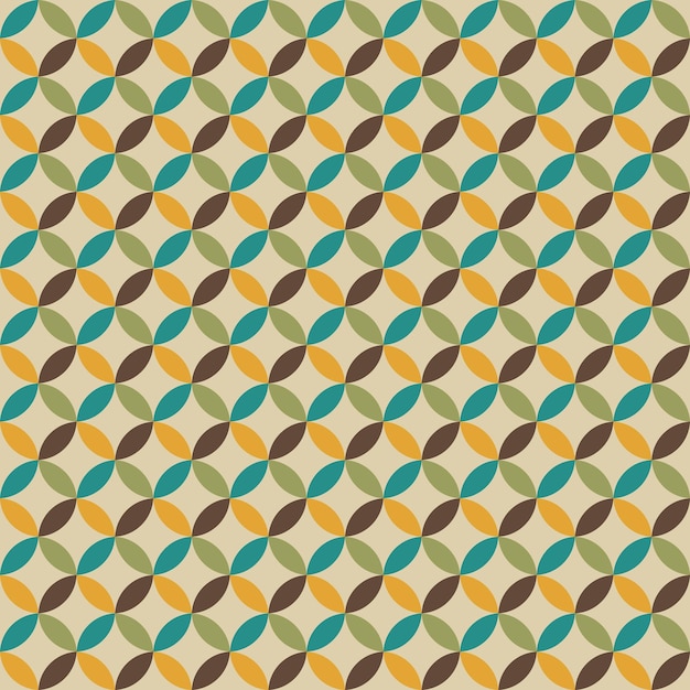 Vector naadloze kleurrijke patroon vintage design Trendy retro textiel achtergrond Eenvoudige sierlijke print