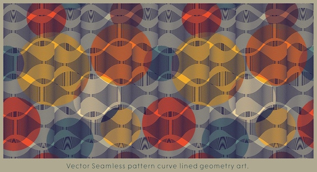 Vector naadloze patroon kromme bekleed geometrie kunst