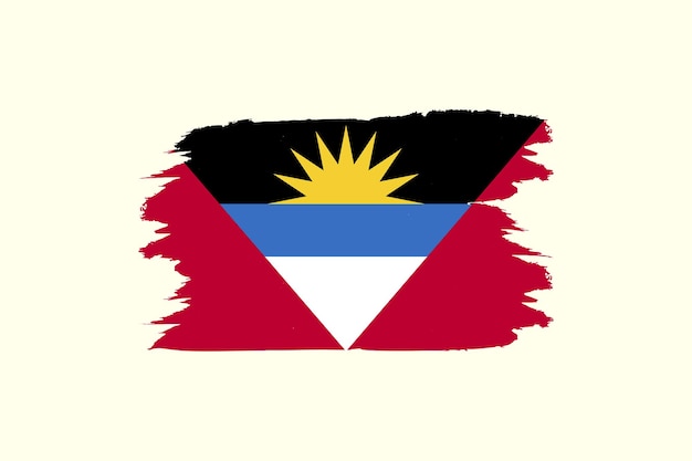 Vector national flag of the antigua and barbuda