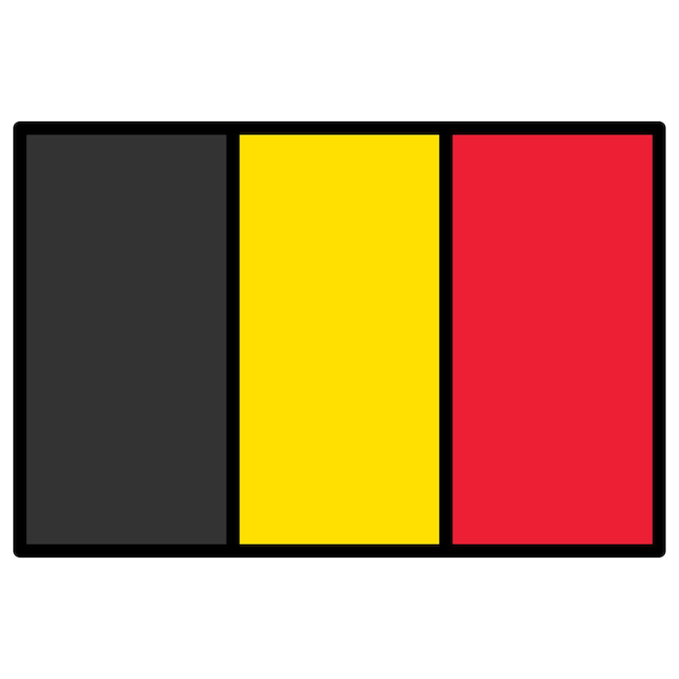 Vector vector national flag of belgium sign and symbols