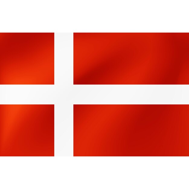 Vector national flag of denmark illustration for sports competition traditional or state events