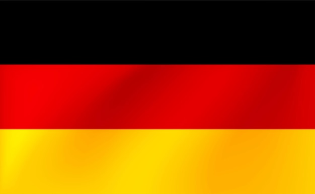 Vector national flag of germany illustration for sports competition traditional or state events