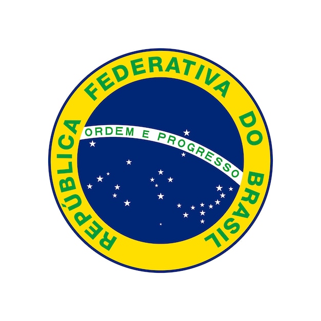 Vector national seal of brazil and the brazilian government