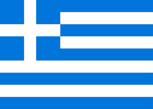 Vector nationale vlag van Griekenland Kleurrijke heldere illustratie