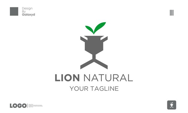 Vector vector natural lion king logo