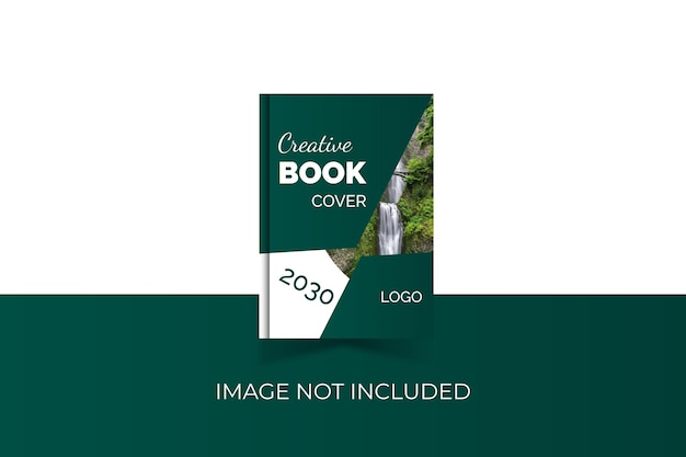 Vector nature magazine or book cover template with photo