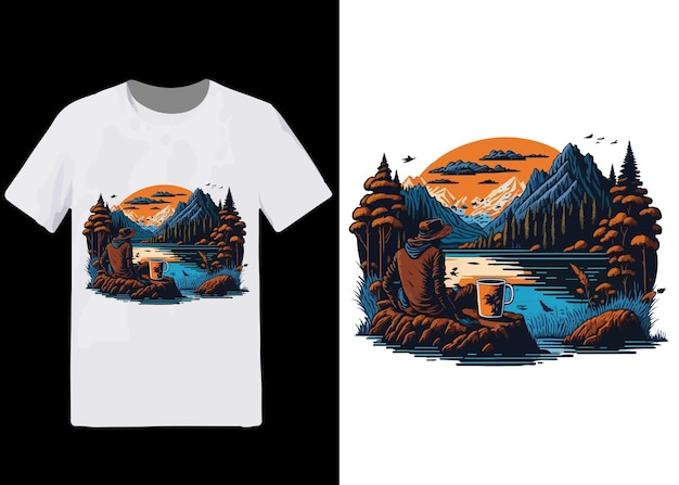 Vector nature mountain tshirt design