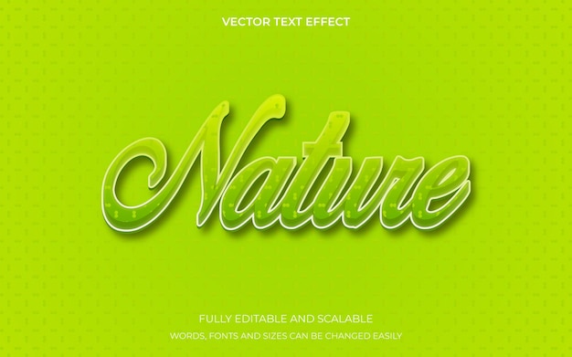 Vector nature text effect editable text style