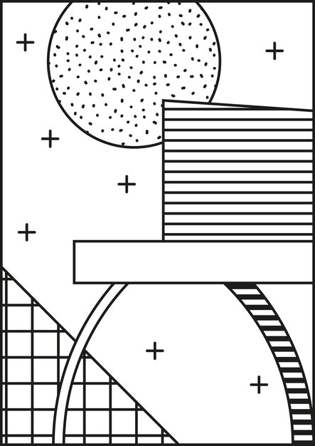 Vettore composizione vettoriale neo memphis in stile vintage 80 90 questa immagine a blocchi in grassetto per l'identità del marchio memorabile adesivo carta da parati design grafico carte poster imballaggio magliette rivista volantino cartellone