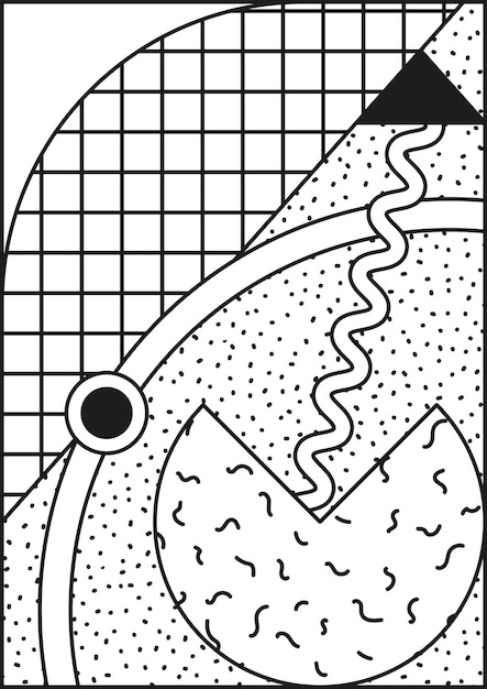 80 90 빈티지 스타일의 벡터 네오 멤피스 구성 이 대담한 블록 이미지는 기억에 남을 브랜드 아이덴티티 스티커 벽지 그래픽 디자인 카드 포스터 포장 티셔츠 잡지 전단지 광고판