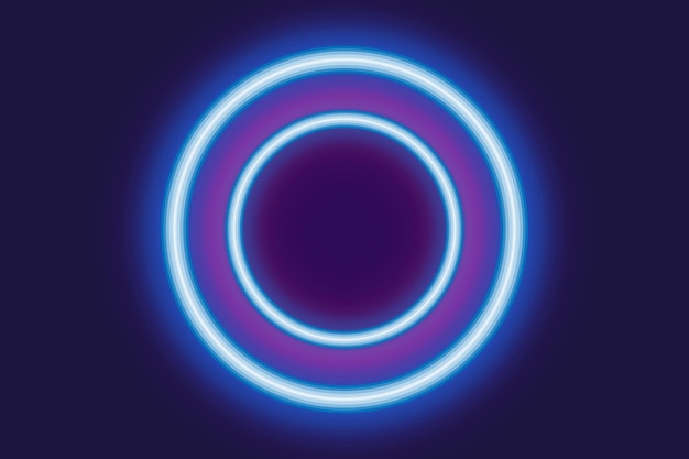 Vector Neon abstract Ronde gloeiende frame Vintage elektrisch symbool Ontwerp element teken poster banner