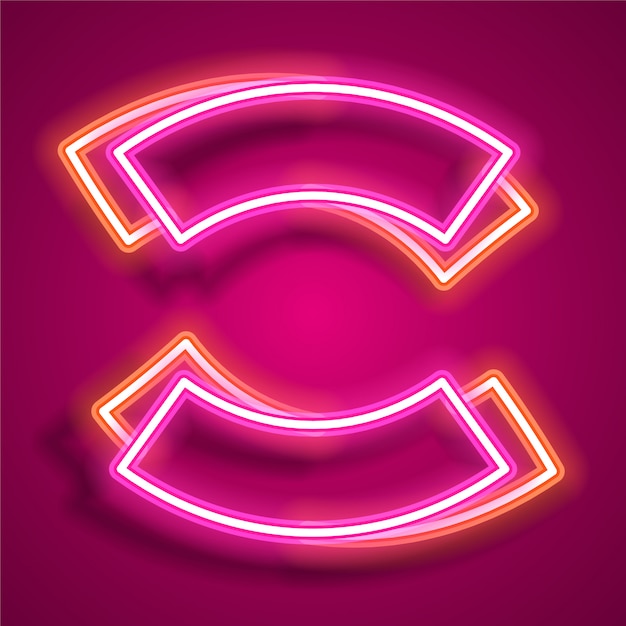 Vector vector of neon banner design.