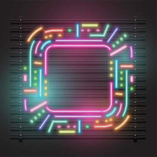 Vector of neon banner design.