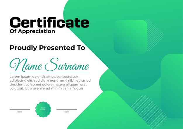 Vector vector new certificate design template