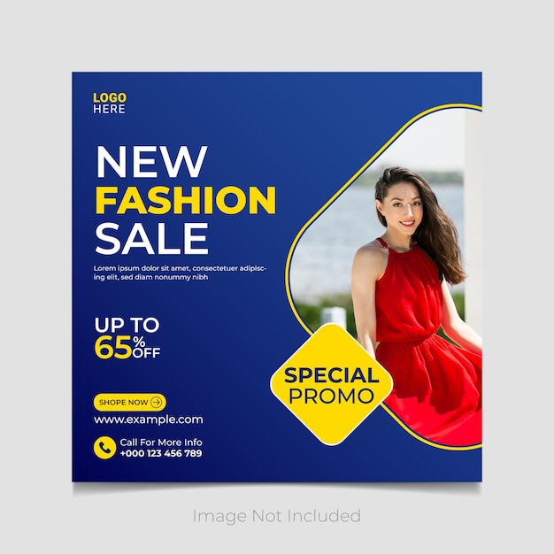 Vector new fashion sale special promo post design