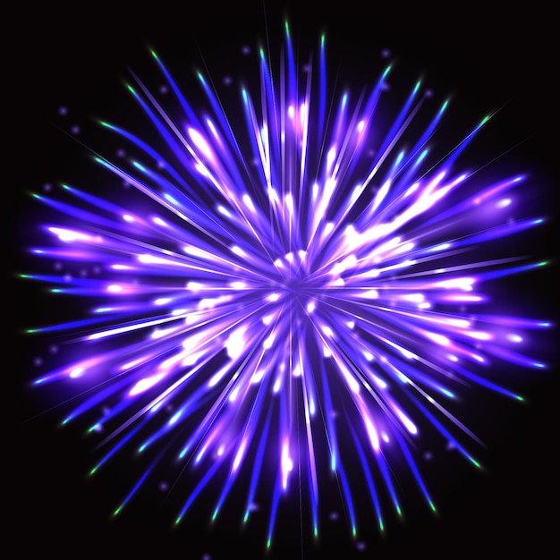 Vector vector new firework icon sign on black background