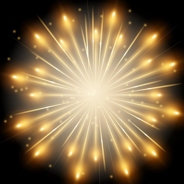 Vector new firework icon sign on black background