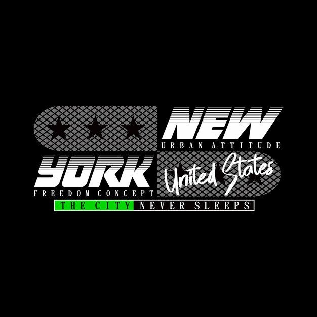 vector new york belettering t-shirtontwerp