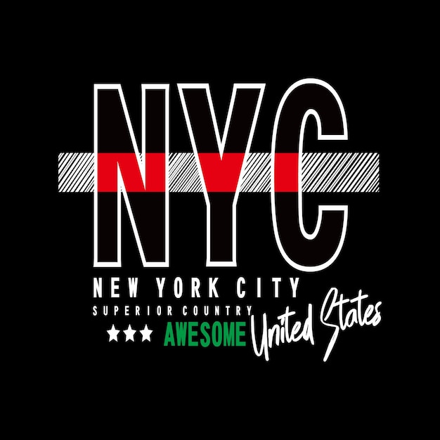 vector new york belettering t-shirtontwerp