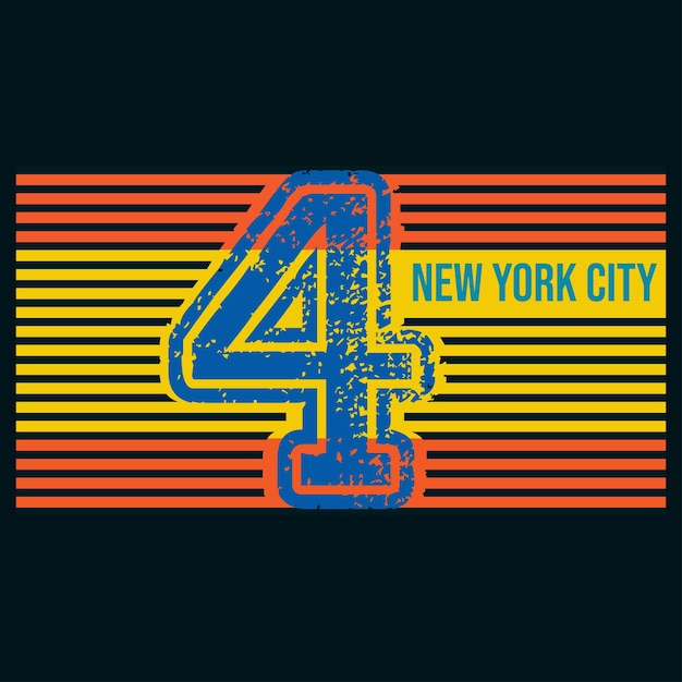 Vector vector new york city typography illustration design