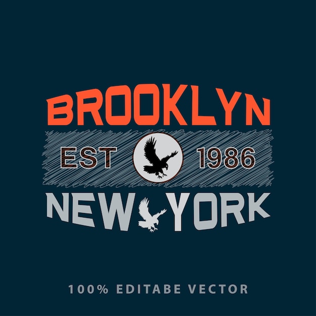 Vector new York design typography t shirt design printable text effect vector