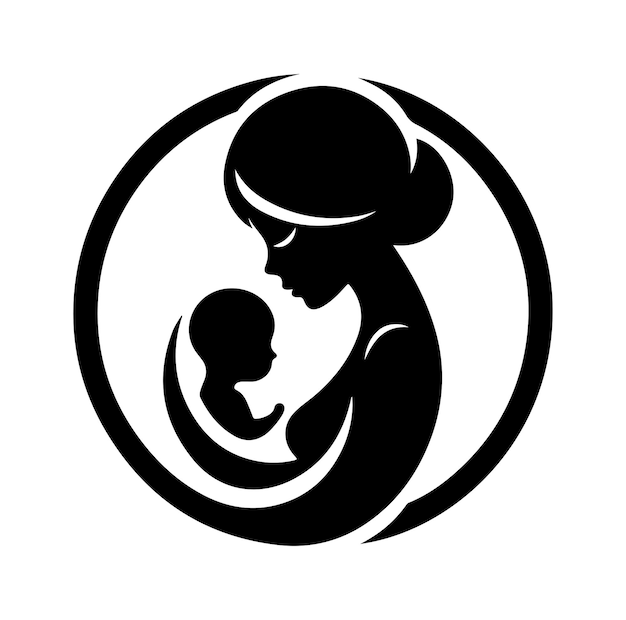 Vector newborn mother logo concept