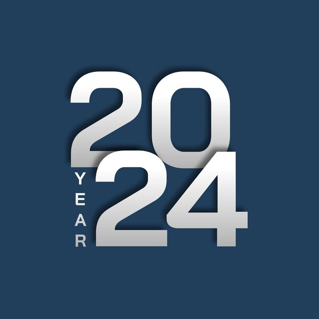 Vector nieuw jaar 2024 tekst typografie ontwerp element flyer banner ontwerp