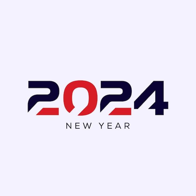 Vector nieuw jaar 2024 tekst typografie ontwerp element flyer banner ontwerp