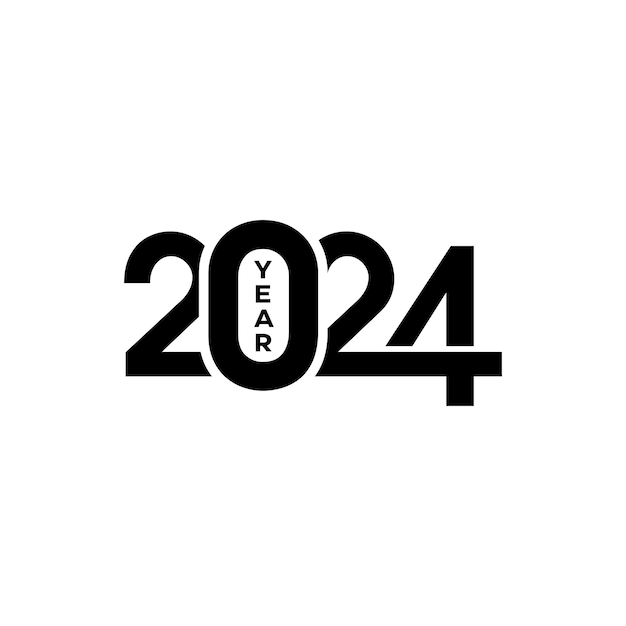 Vector nieuwjaars achtergrondontwerp voor 2024