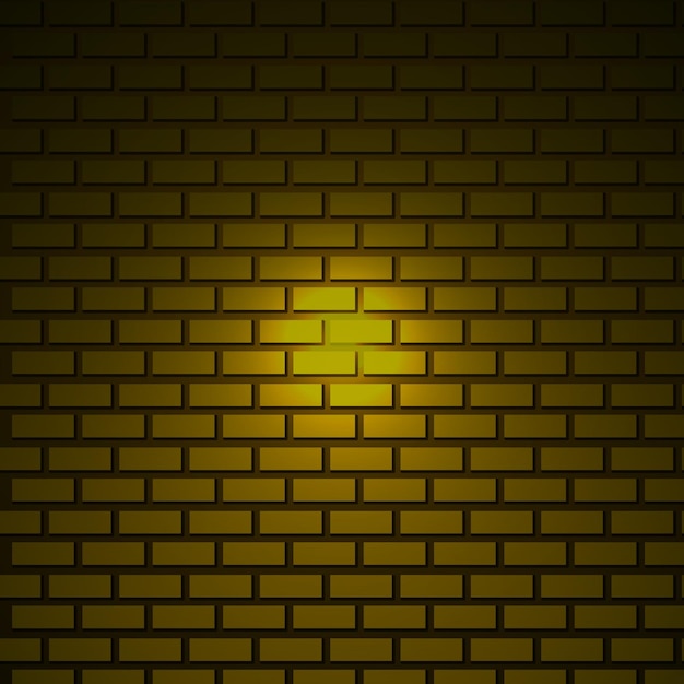Vettore fondo notturno del muro di mattoni di vettore per il posto del testo del muro di mattoni scuri del concetto di luci al neon