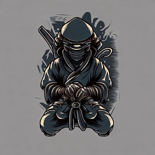 Vector Ninja Icon Veelzijdig krijger symbool